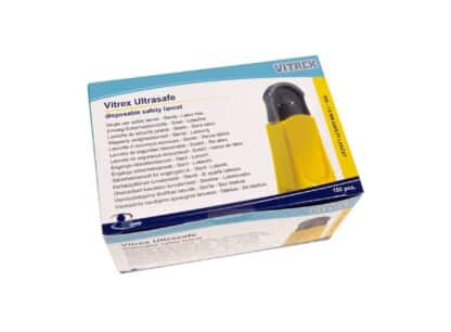 Turvalansetti Vitrex Ultrasafe 26G x 1,8mm kelt. 100 kpl - Image 3