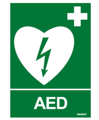 Defibrillaattorikyltti, 2-puoleinen A4