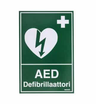 Defibrillaattorikyltti, 2-puoleinen A4